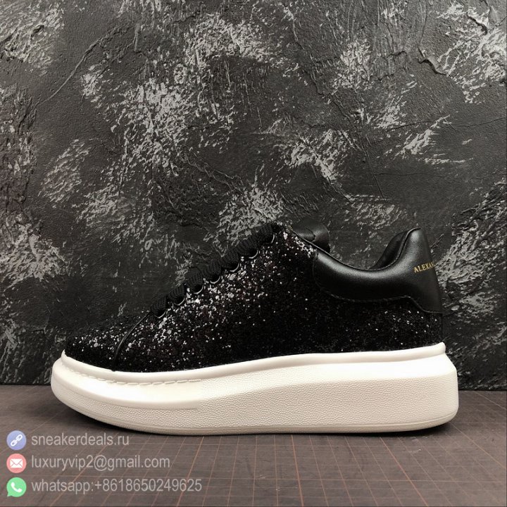Alexander McQueen Sole Unisex Sneakers 37681 Black White